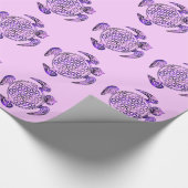 Papier Cadeau Fleur de vie / Blume des Lebens - tortue violet (Coin)