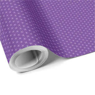 Papier Cadeau Fleur de vie Motif pourpre