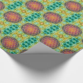 Papier Cadeau Fleur de vie - or - fractale 2 (Coin)