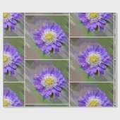 Papier Cadeau fleur de violet bleu (Plat)