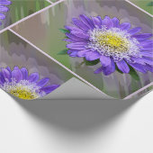 Papier Cadeau fleur de violet bleu (Coin)