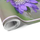 Papier Cadeau fleur de violet bleu (Coin rond)