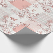 Papier Cadeau Fleur d'Élégant Papillon (7) (Coin)