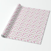 Papier Cadeau Fleur Délicate de Magnolia (Déroulé)