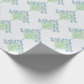 Papier Cadeau Fleur d'espalier en ardoise et vert (Coin)