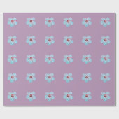 Papier Cadeau Fleur d'Hibiscus hawaïen (Plat)