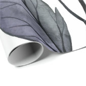 Papier Cadeau Fleur d'hibiscus tropicale (Coin rond)