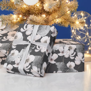 Papier Cadeau Fleur d'hiver Noël botanique
