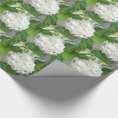Papier Cadeau Fleur d'Hortensia Vert Blanc Nature Plantes de Jar (Coin)