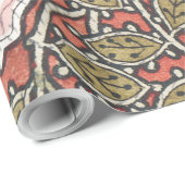 Papier Cadeau Fleur d'illustration Rose sauvage Vintage (Coin rond)