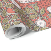 Papier Cadeau Fleur d'illustration Rose sauvage Vintage (Coin rond)