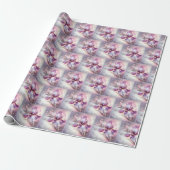 Papier Cadeau Fleur d'iris avec gravure en or (Déroulé)