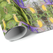 Papier Cadeau Fleur d'Iris violet extérieur Jardin Nature Photo (Coin rond)