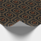 Papier Cadeau Fleur d'or de bronze de Lis (Coin)