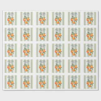 Papier Cadeau Fleur d'Oranger - Label Citrus Méditerranéen