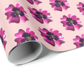 Papier Cadeau Fleur d'orchidée violette tropicale MOD Fête d'ann (Coin rond)