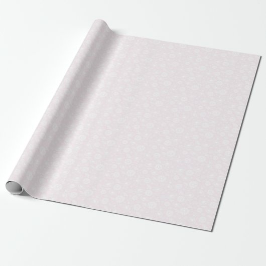 Papier Cadeau Fleur douce (blanc | Rose) (Déroulé)