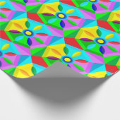 papier cadeau fleur étoile classique (Coin)