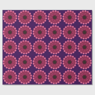 Papier Cadeau Fleur Fantastique Rose Luminescente Fleur Floral