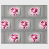 Papier Cadeau Fleur fuchsia Abstraite (Plat)
