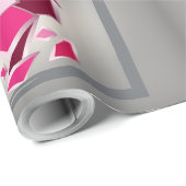 Papier Cadeau Fleur fuchsia Abstraite (Coin rond)