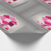 Papier Cadeau Fleur fuchsia Abstraite (Coin)