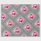 Papier Cadeau Fleur fuchsia Abstraite (Plat)