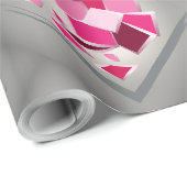Papier Cadeau Fleur fuchsia Abstraite (Coin rond)