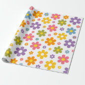 Papier Cadeau Fleur Groovy Power (Déroulé)