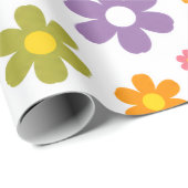 Papier Cadeau Fleur Groovy Power (Coin rond)