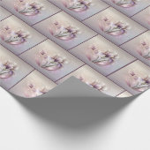 Papier Cadeau Fleur Iris Élégante Avec Etching Or (Coin)