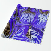 Papier Cadeau Fleur Iris Violet (Déroulé)