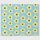 Papier Cadeau Fleur jaune (Plat)