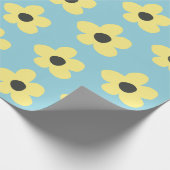 Papier Cadeau Fleur jaune  (Coin)