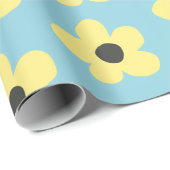 Papier Cadeau Fleur jaune (Coin rond)