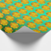 Papier Cadeau Fleur Jaune (Coin)