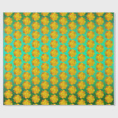 Papier Cadeau Fleur Jaune (Plat)
