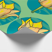 Papier Cadeau Fleur jaune