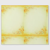 Papier Cadeau Fleur jaune (Plat)