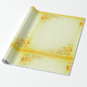 Papier Cadeau Fleur jaune (Déroulé)