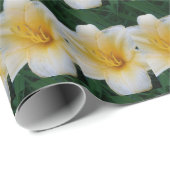 Papier Cadeau fleur jaune 2 (Coin rond)