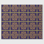 Papier Cadeau Fleur Lilac d'or (Plat)