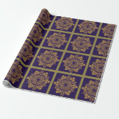 Papier Cadeau Fleur Lilac d'or (Déroulé)