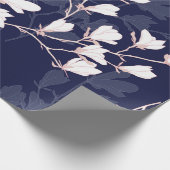 Papier Cadeau Fleur Magnolia sans couture motif avec fleur blanc (Coin)