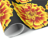 Papier Cadeau Fleur Marigold (Coin rond)