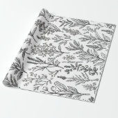 Papier Cadeau Fleur MInimaliste (Déroulé)