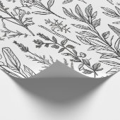 Papier Cadeau Fleur MInimaliste (Coin)