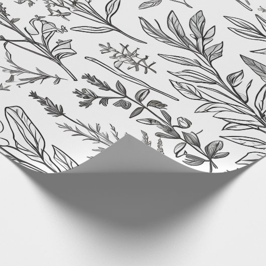 Papier Cadeau Fleur MInimaliste (Coin)