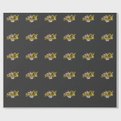 Papier Cadeau Fleur musulmane musulmane de l'Aïd Moubarak (Plat)