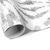 Papier Cadeau Fleur noire et blanche (Coin rond)